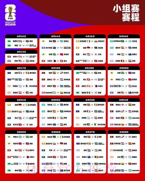 世界杯小组赛赛程免费